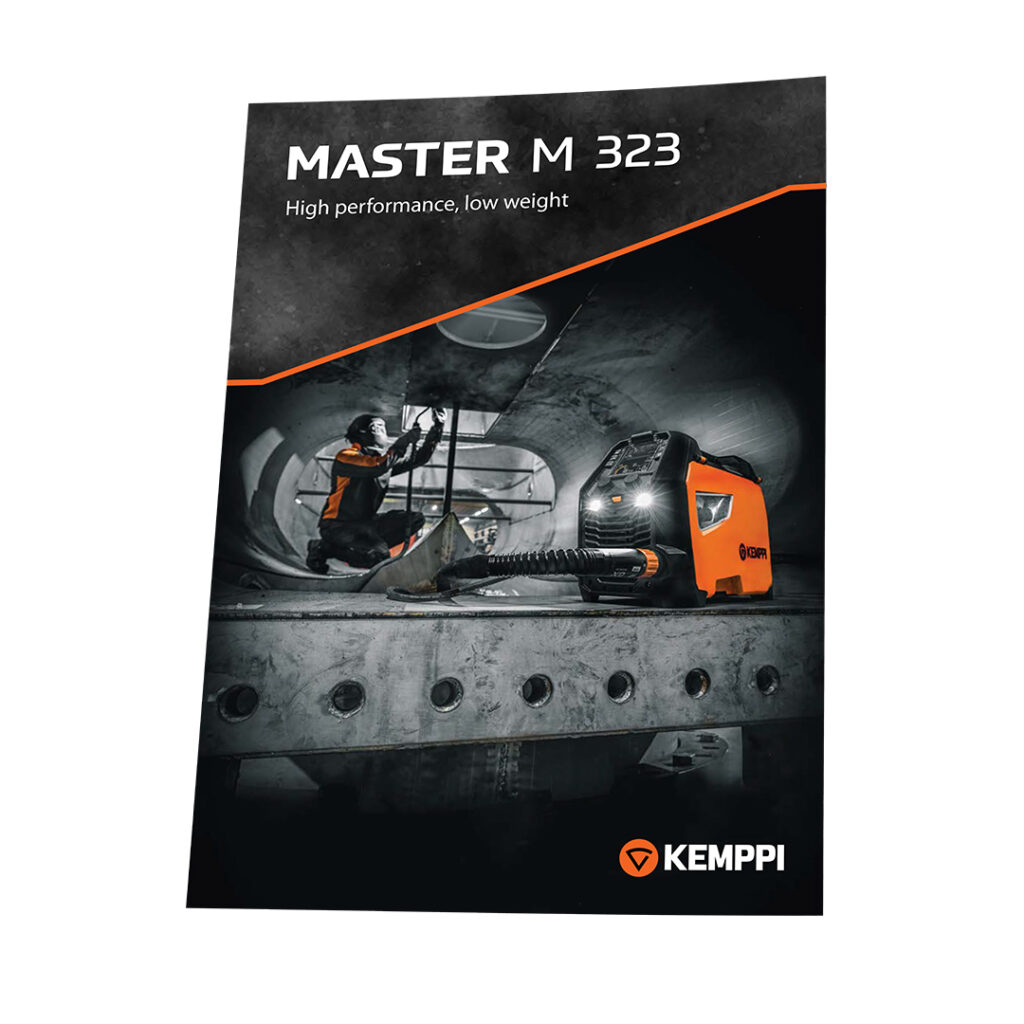 kemppi-master-m-esite-suunnittelu-mira-tevajärvi-teva-design "Visuaaliset ratkaisut brändäykselle" "Graafinen suunnittelu ja konseptisuunnittelu" "Logon suunnittelu asiakkaille" "Markkinointimateriaalit brändin vahvistamiseen"