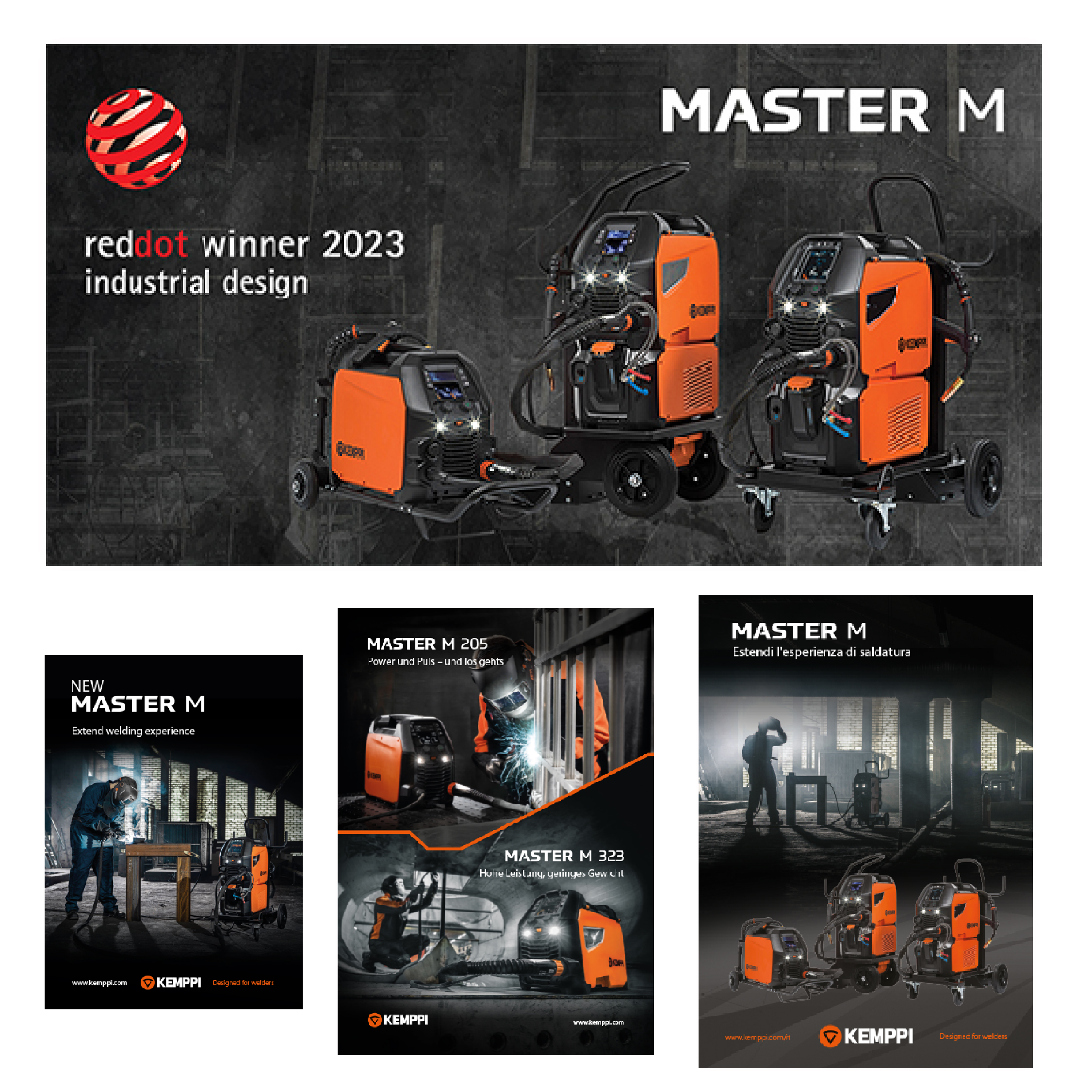 kemppi-master-m-mainos-red-dot-winner-suunnittelu-mira-tevajärvi-teva-design